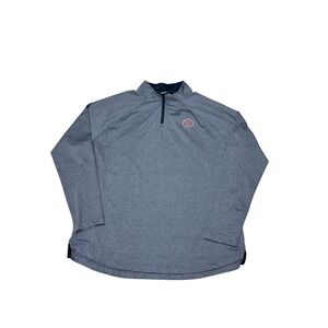 UNRL x Barstool Sports Golf Mens Large Quarter Zip Pullover Heather Blue Logo